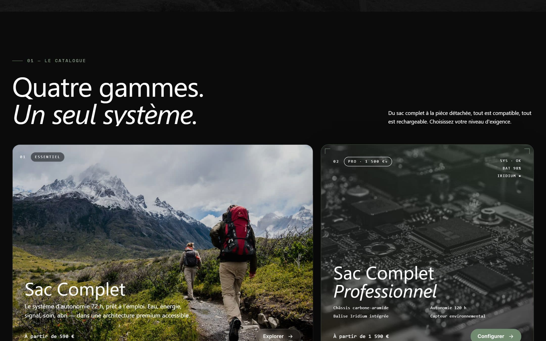 Abarim : catalogue « Quatre gammes. Un seul système. »
