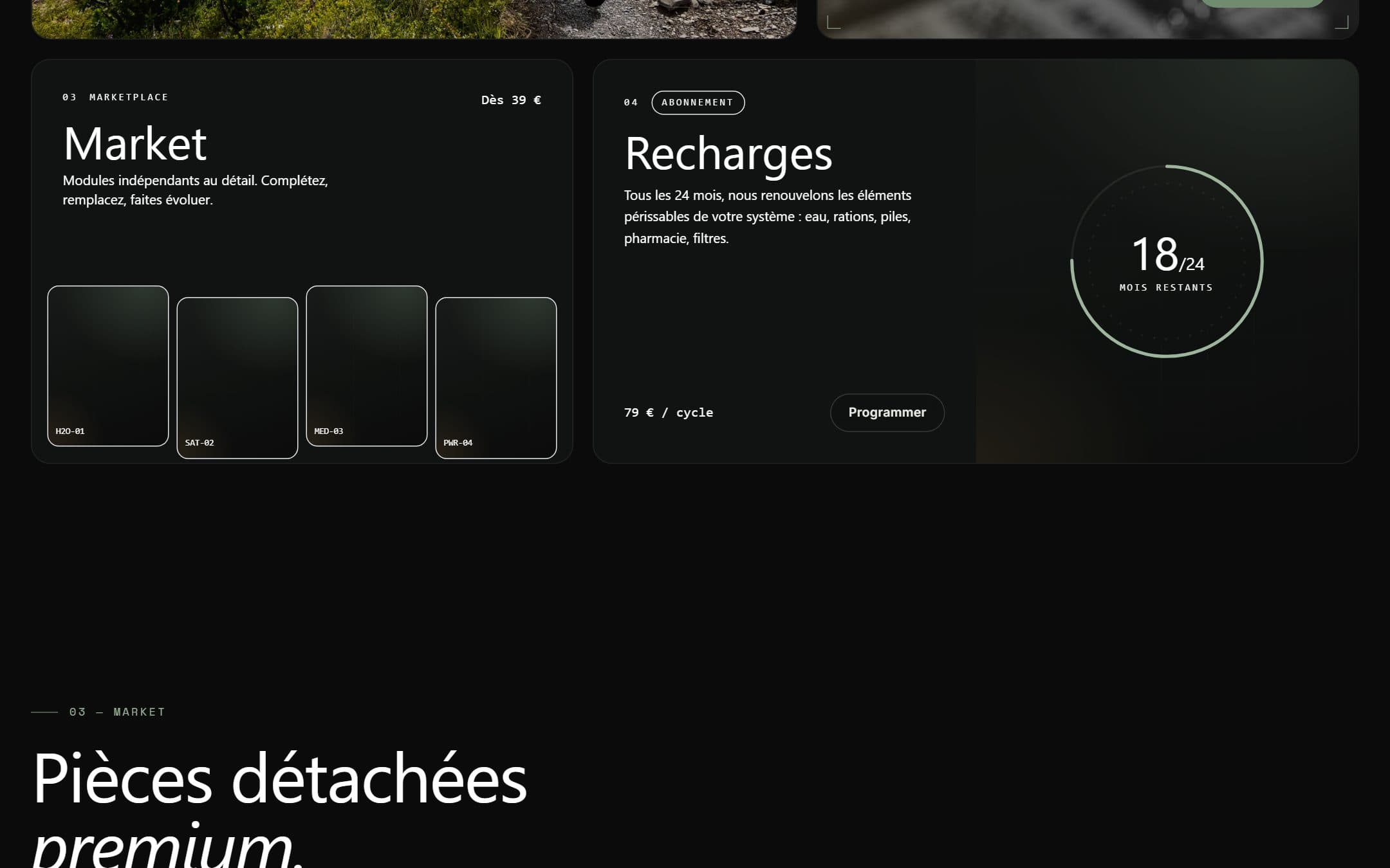Abarim : marketplace et abonnement de recharges